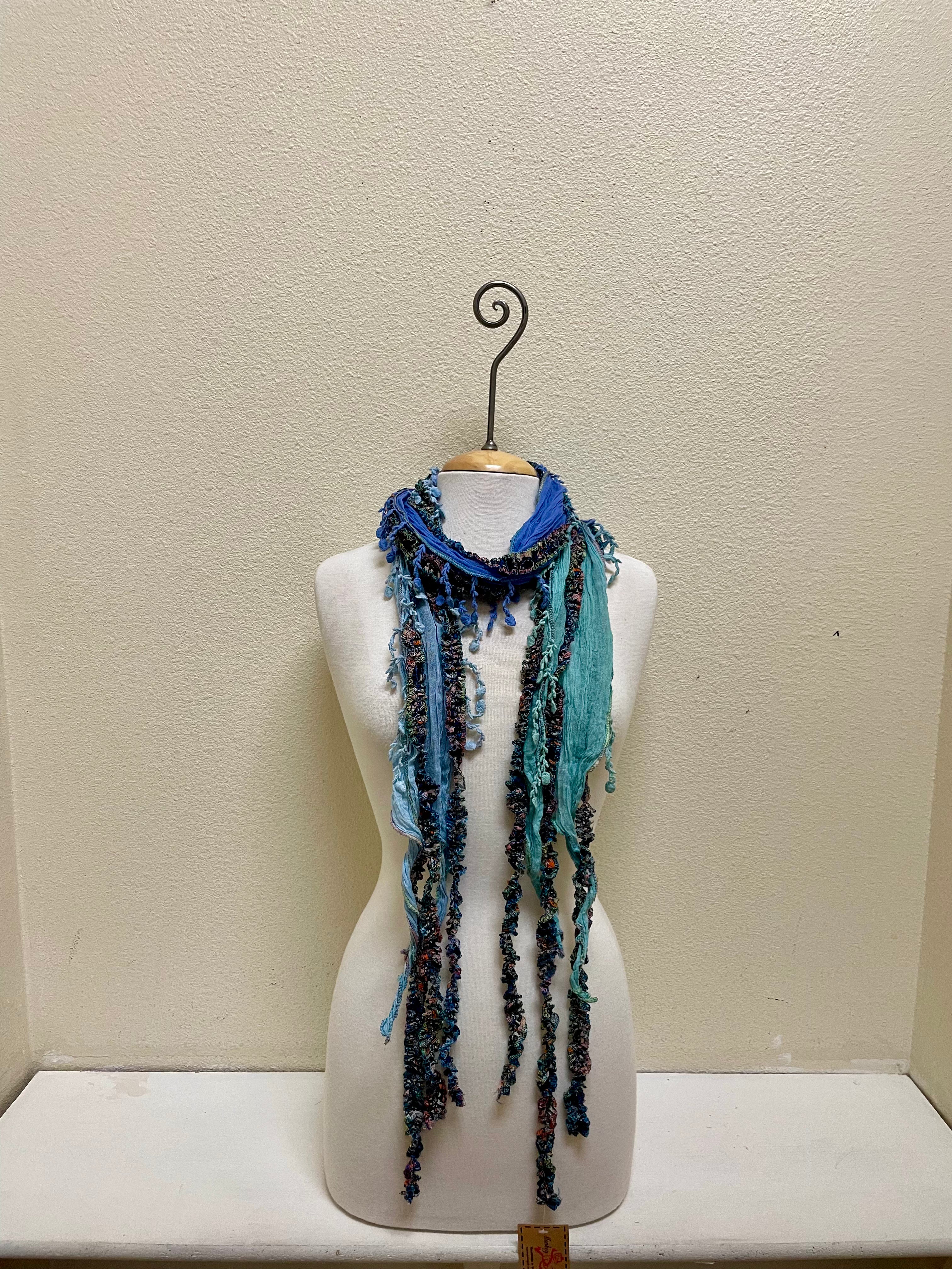 Monkey Mango Fringe Scarf - PRINT 7