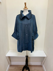 DAMEE Shimmery Signature Swing Jacket - 200 - PEWTER