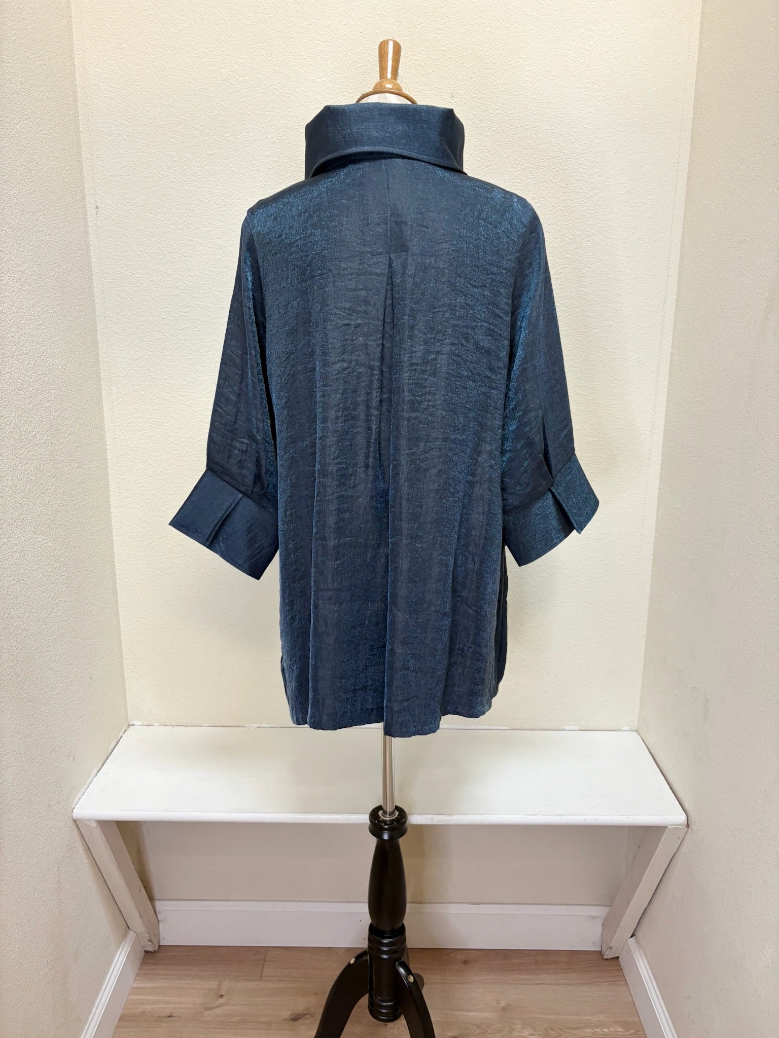 DAMEE Shimmery Signature Swing Jacket - 200 - PEWTER