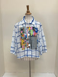 DAMEE MULTI-PATTERN CROPPED JKT - 2456 - WHT