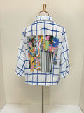 DAMEE MULTI-PATTERN CROPPED JKT - 2456 - WHT