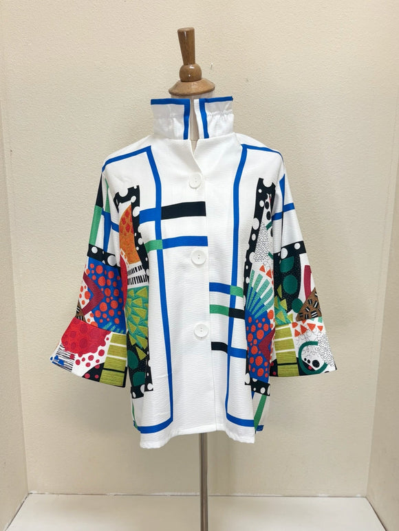 DAMEE ABSTRACT FRAMED ART JKT - 4955 - MLT