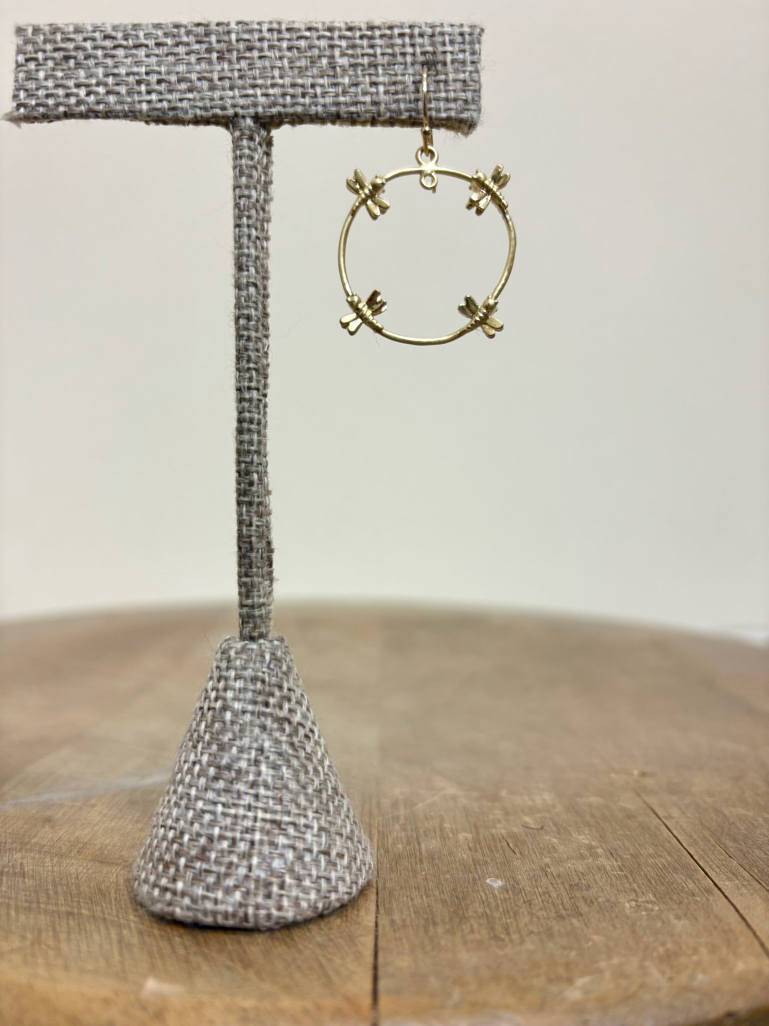 Takobia Gold Dragonfly Hoop Earring