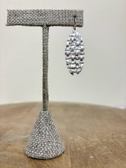 Takobia Silver Woven Oval Earring