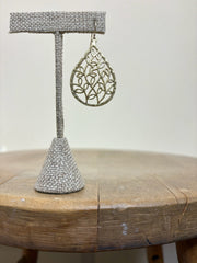 Takobia Gold Teardrop Leaf Earring