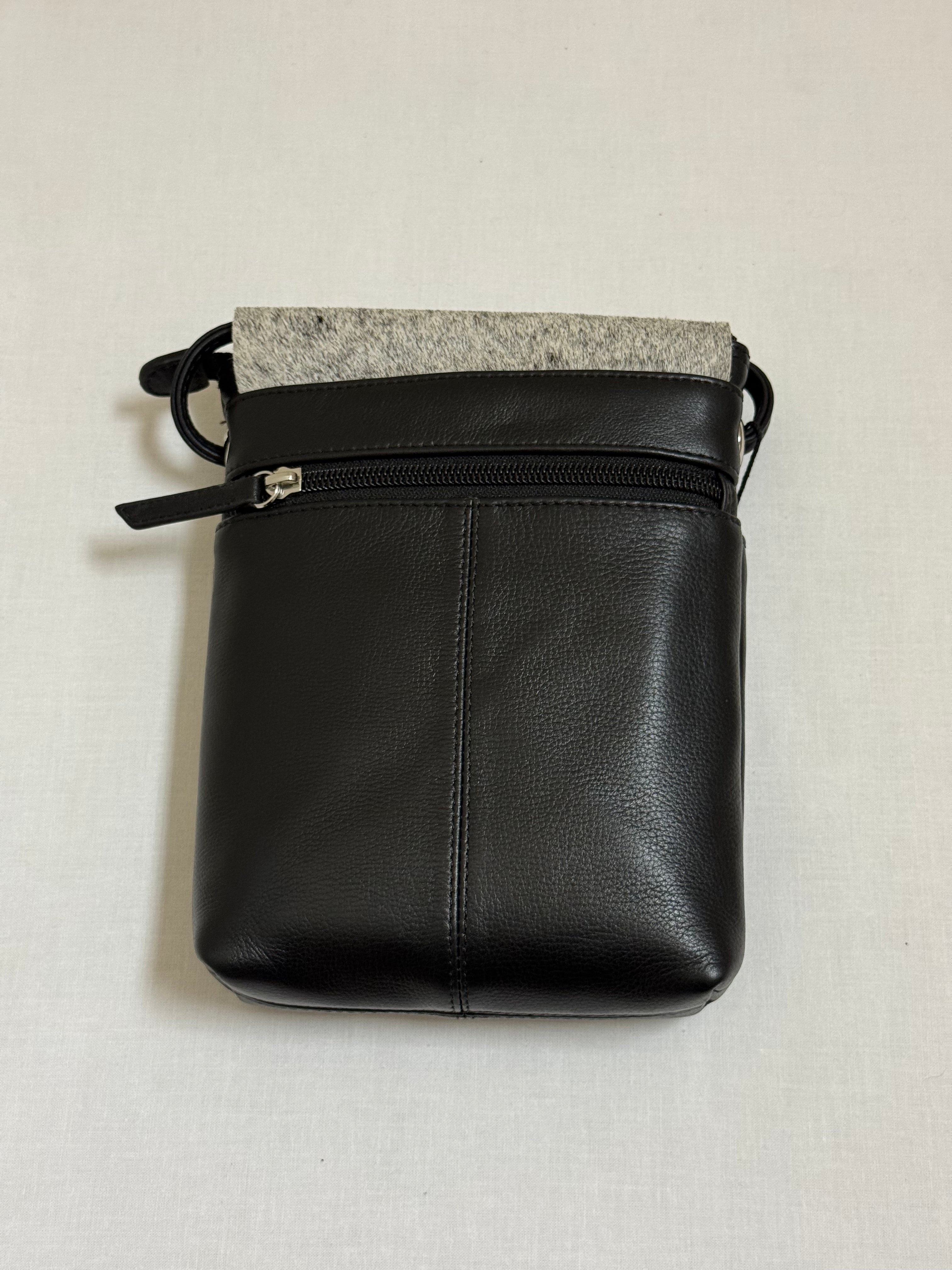 ili New York - SMALL CANADA FLAP BAG - 6649 - Black/Haircalf