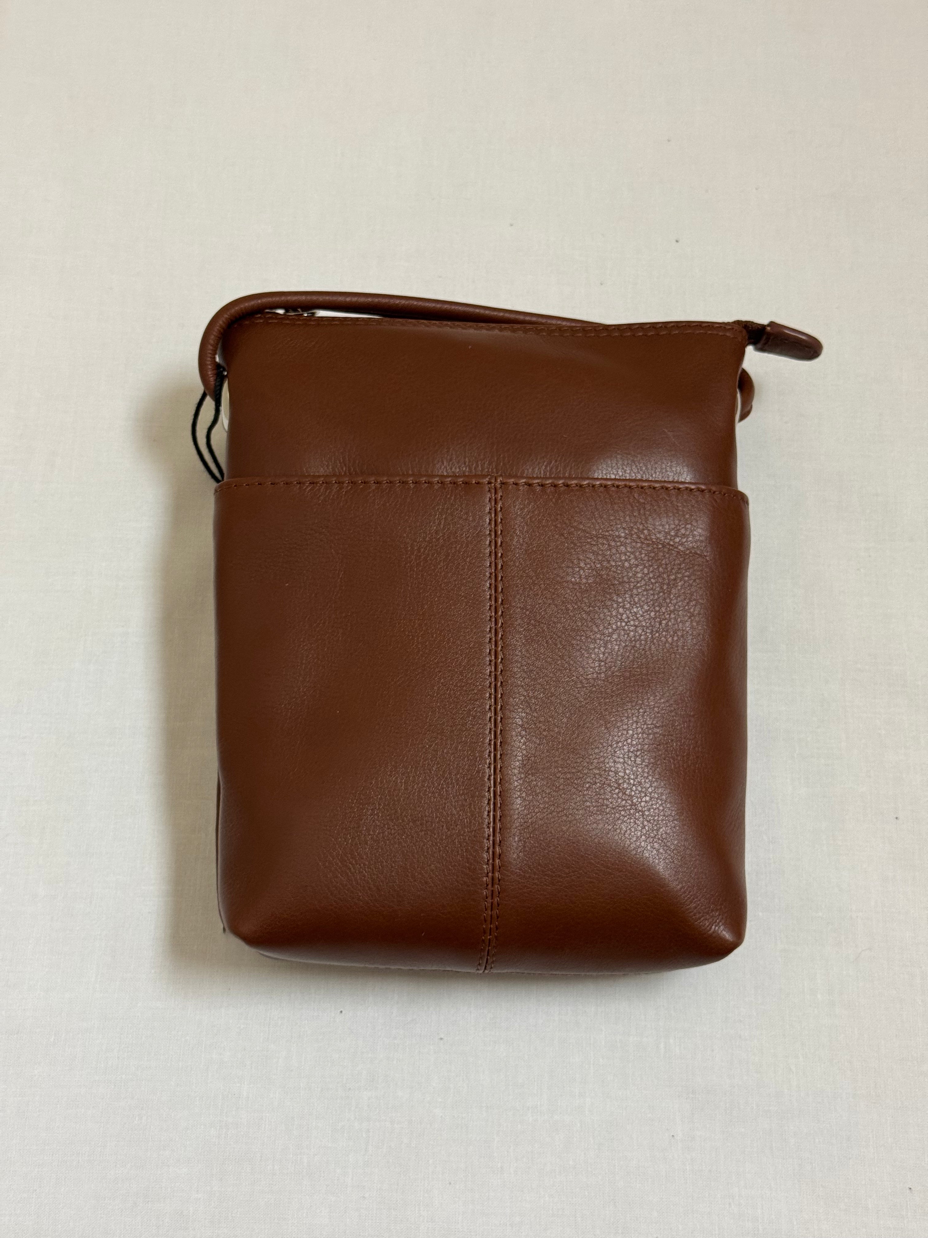 ili New York - SMALL CANADA FLAP BAG - 6649 - Toffee/Haircalf