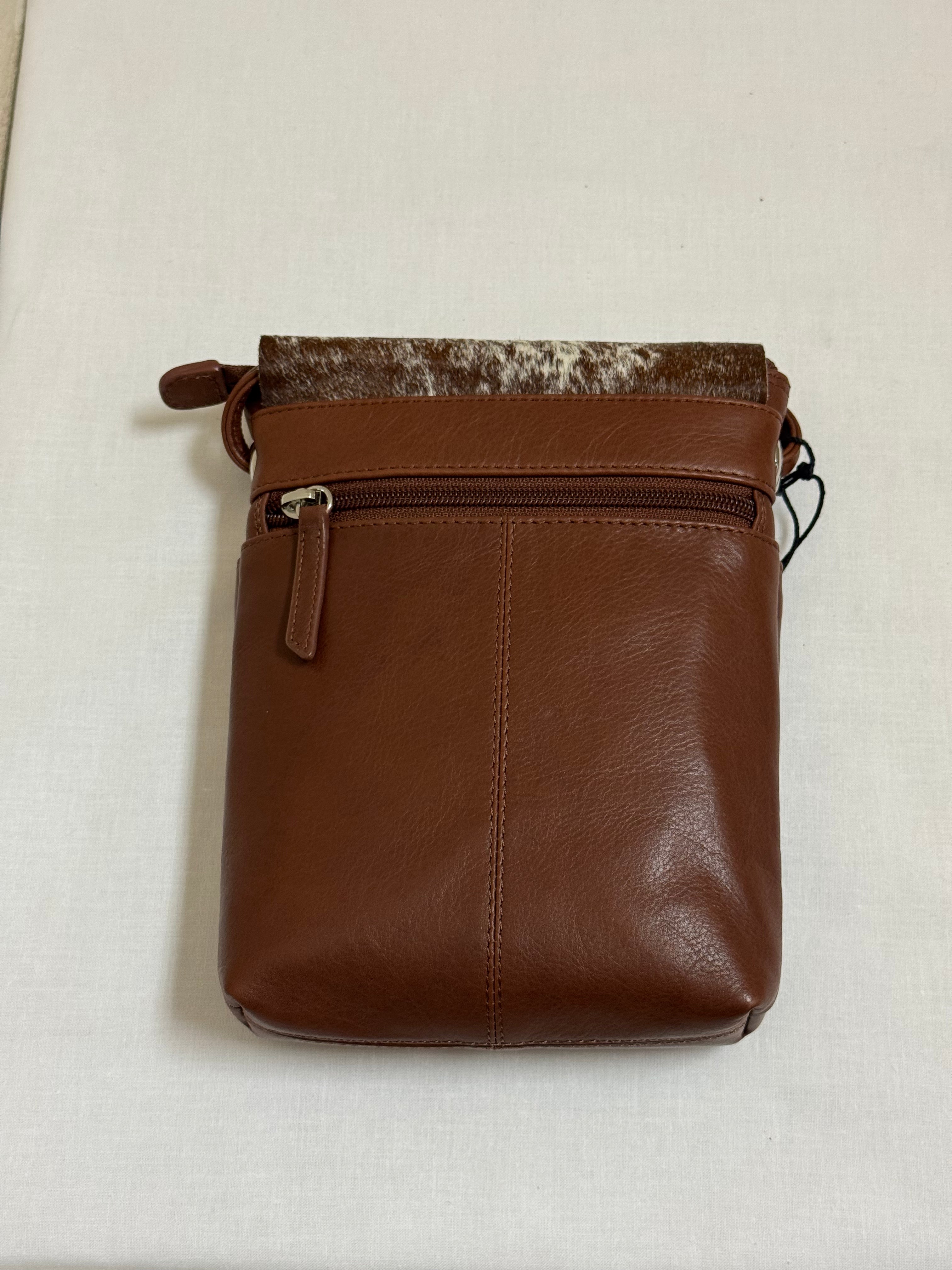 ili New York - SMALL CANADA FLAP BAG - 6649 - Toffee/Haircalf