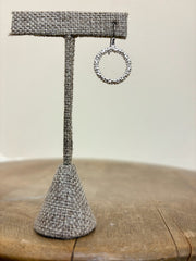 Takobia Silver Sparkle Hoop Earring