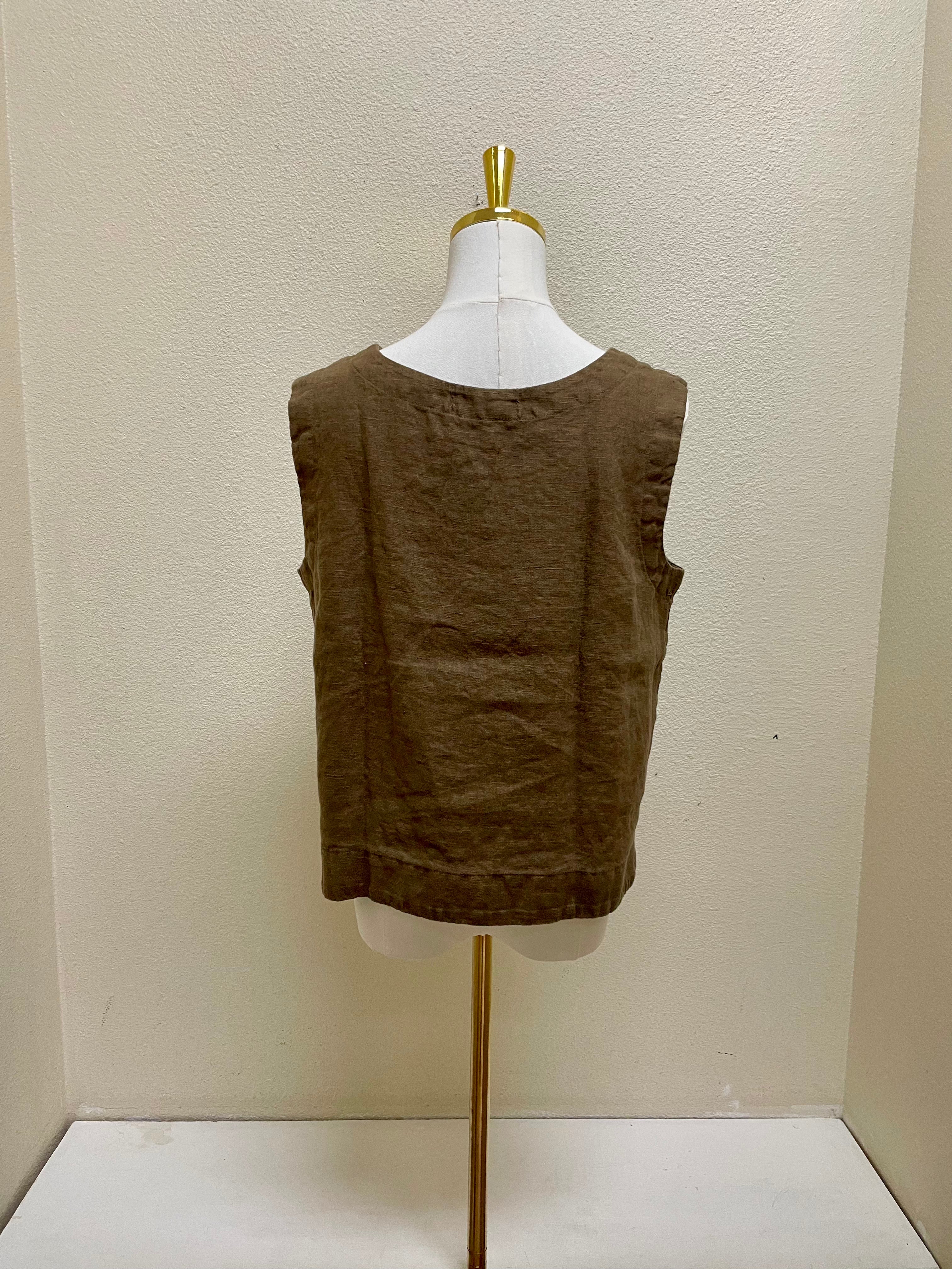 Shell Linien CUT LOOSE Solid Linen Shell w/ Wide Facing - 4405331 – The Total Look