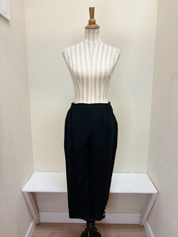 Fridaze AAPT15 - Linen Crop Pant with Button Details
