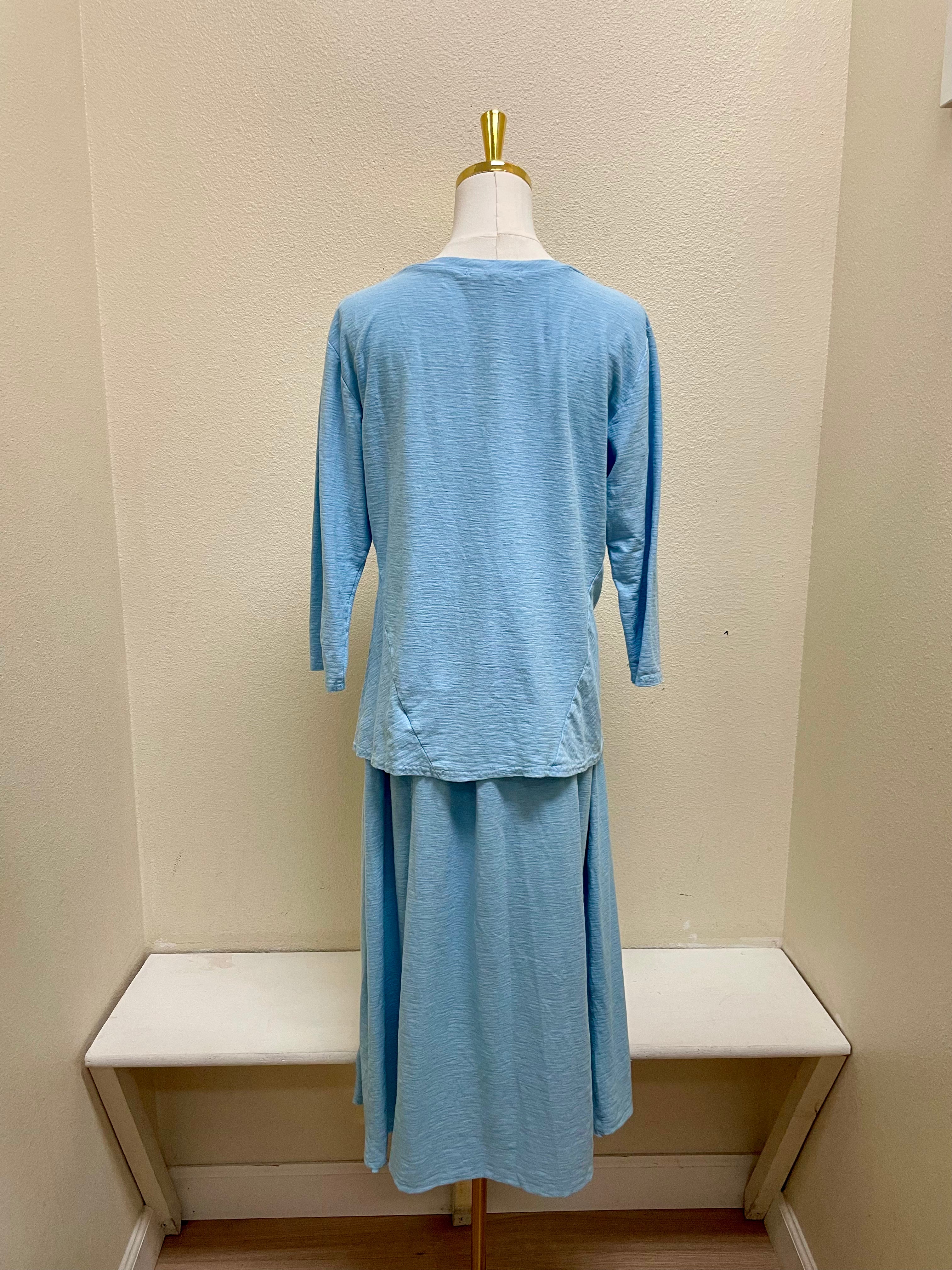 CUT LOOSE Linen Cotton Jersey 3/4 Slv Bias Top - 5017411