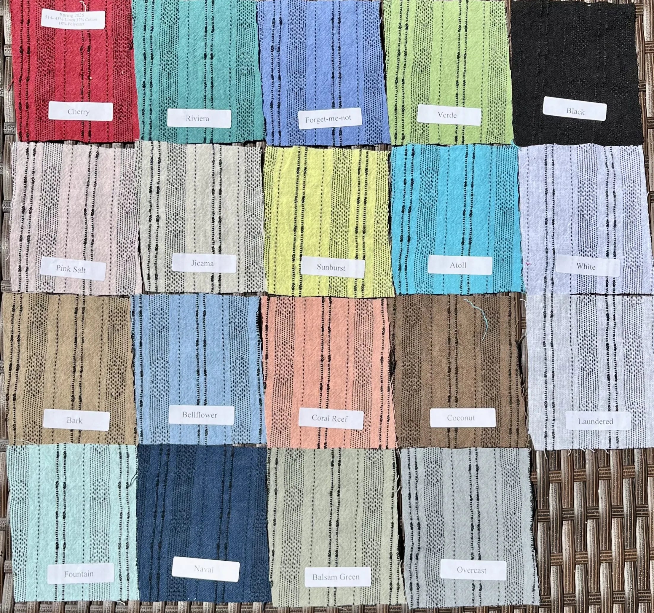 CUT LOOSE Pinstripe Linen Pocket 3/4 Slv Shell - 5147335