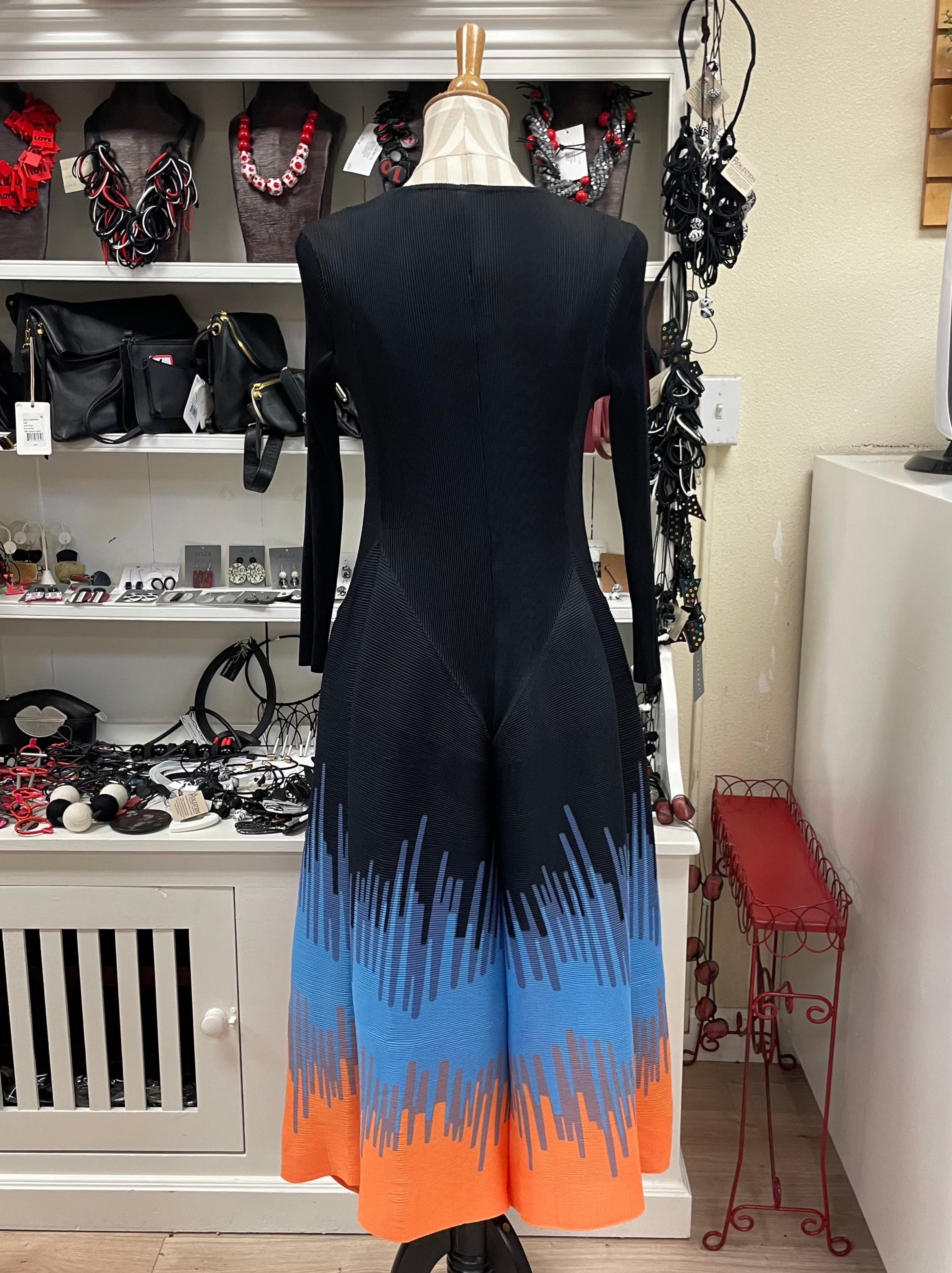 Vanite Couture Dress - 88109 - BLACK W/MULTI BOTTOMS