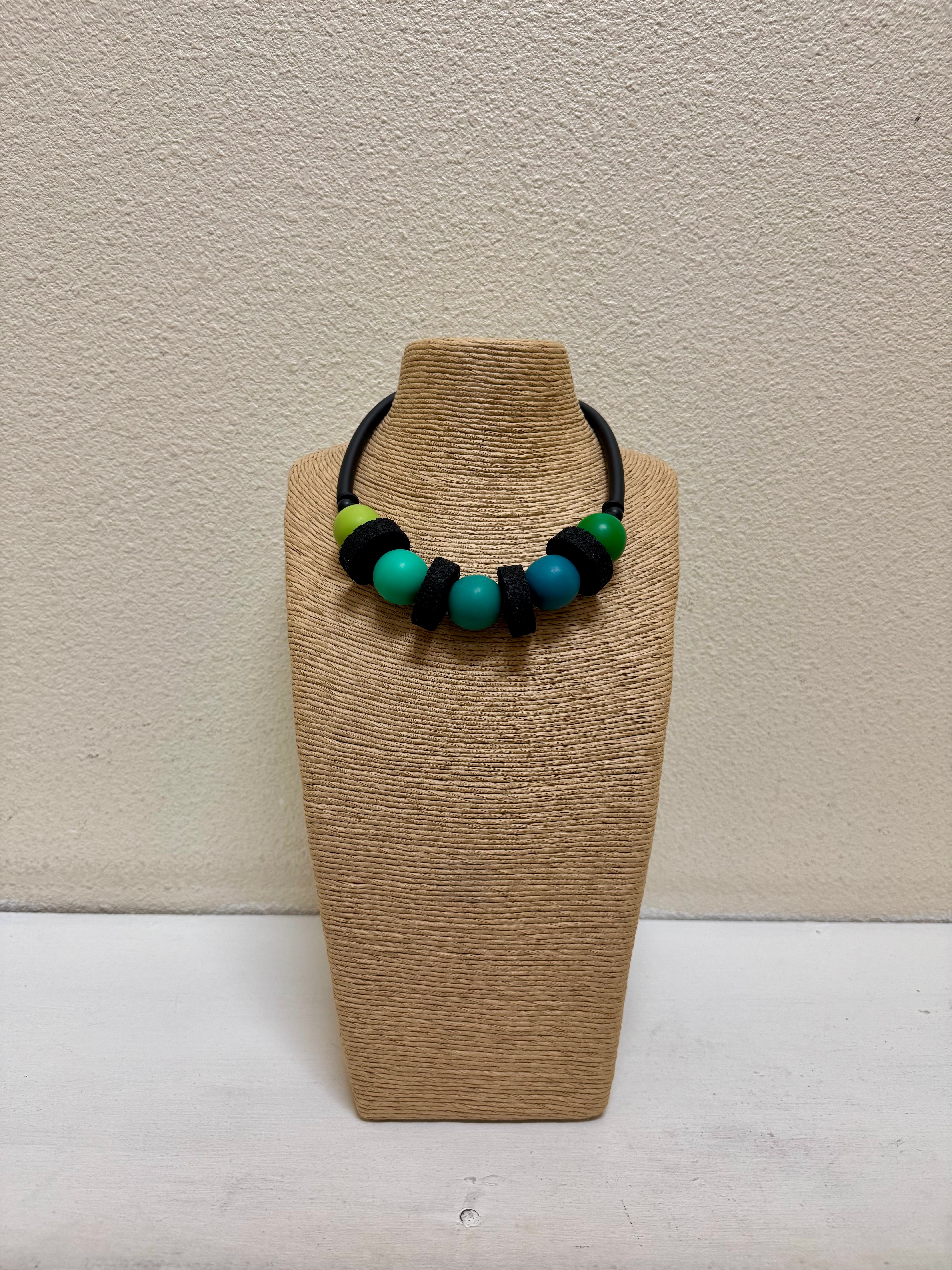 Frank Ideas Green and Blue Necklace