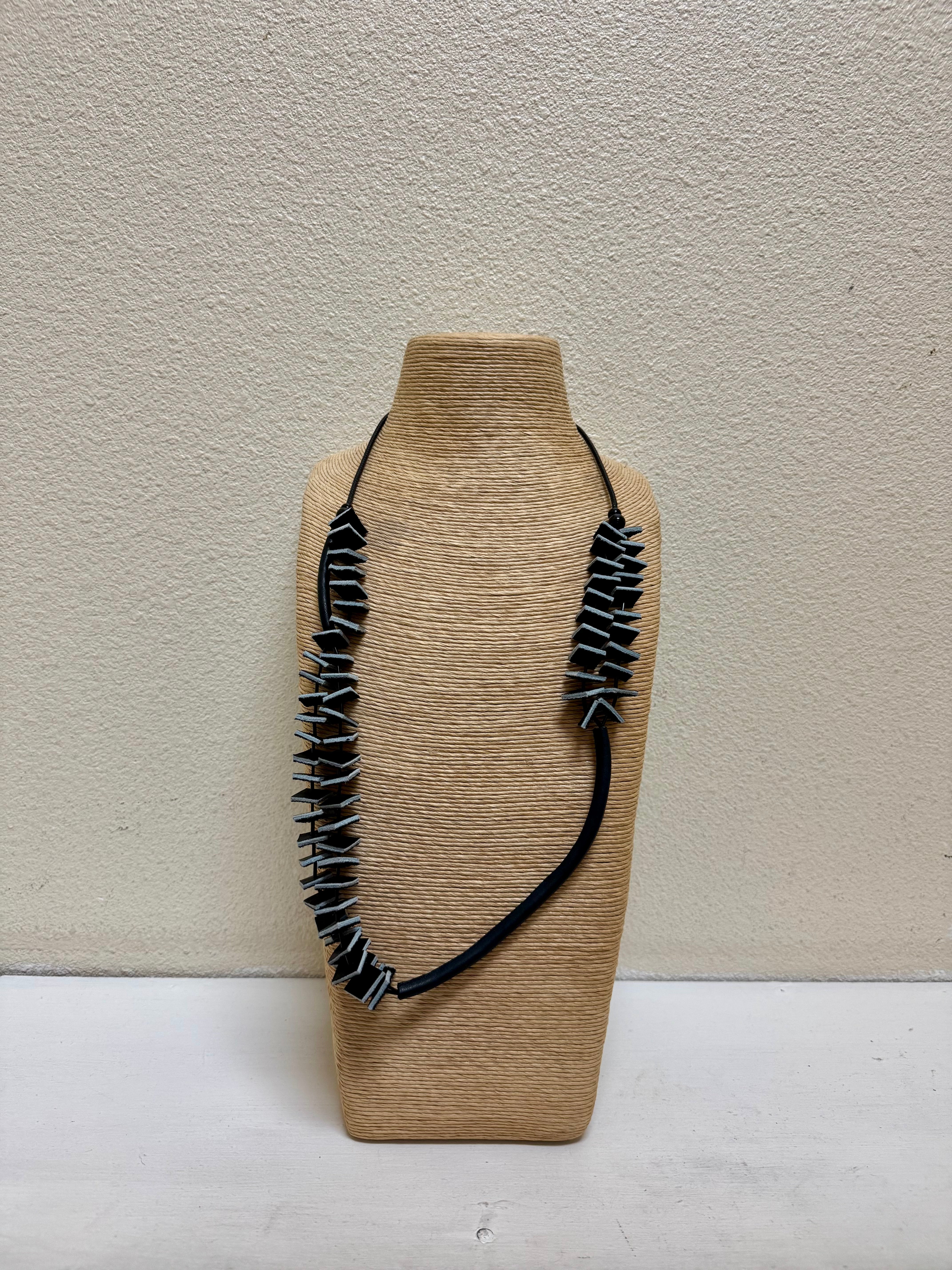 SYLCA Black Square Necklace