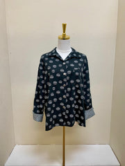Fenini Jacquard Dot Shirt - C46932 - BLACK