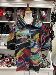 DAMEE Abstract Painting Swing JKT-4824- MULTI