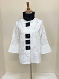 DAMEE SEAMLESS CRINKLED BUTTON PATCH JKT - 4951 - WHT