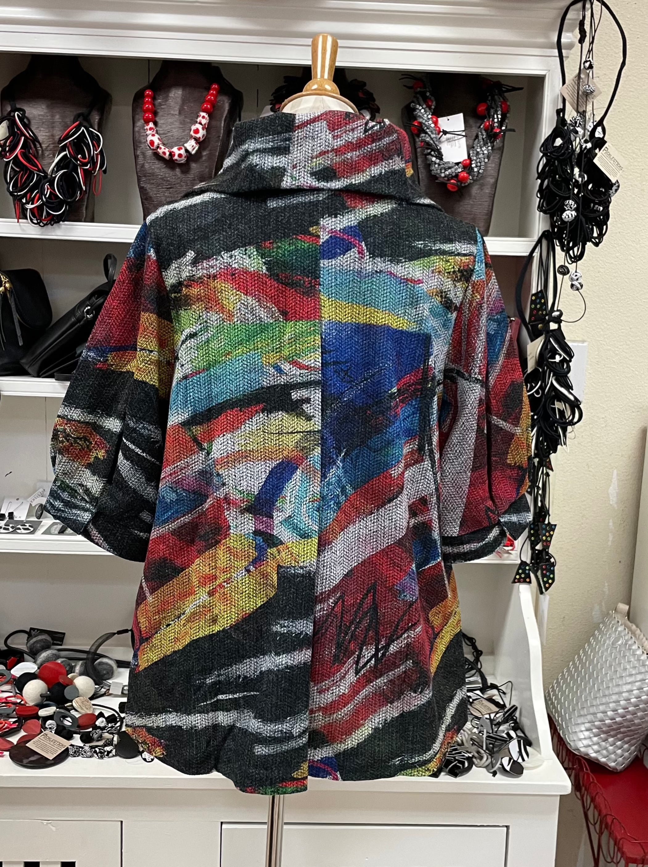 DAMEE Abstract Painting Swing JKT-4824- MULTI