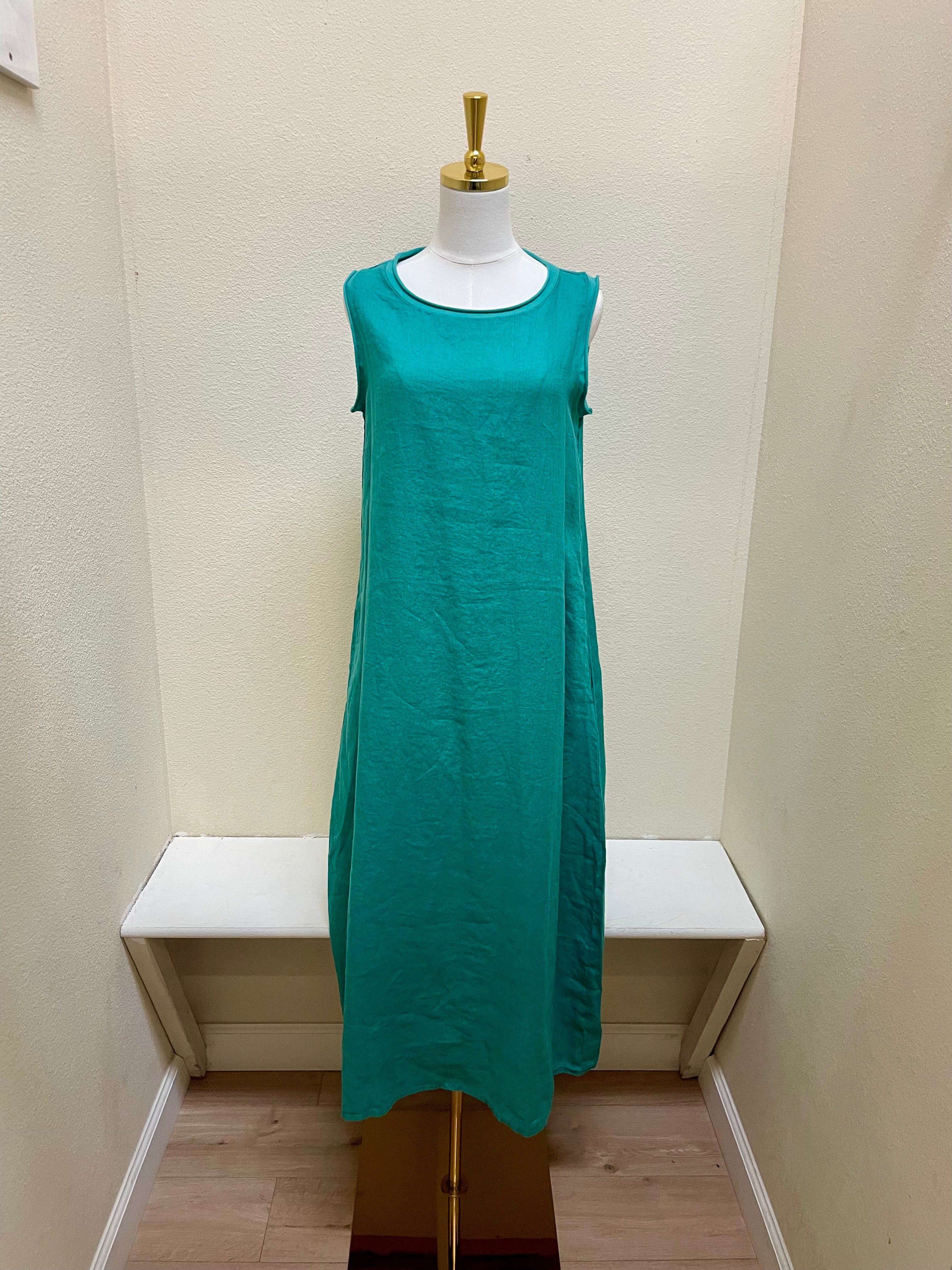 CUT LOOSE Hanky Linen Maxi Tank Dress