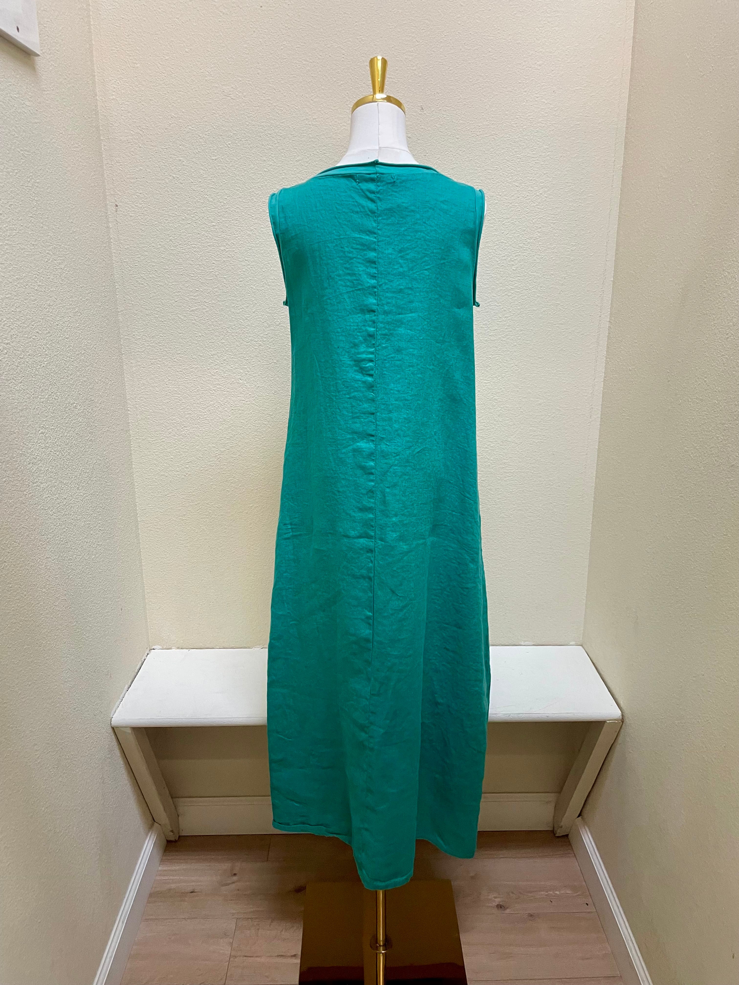 CUT LOOSE Hanky Linen Maxi Tank Dress - 4200312