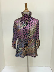 DAMEE HOLOGRAPHIC SCALE MESH SHORT JKT- 400 - PLM - S ONLY