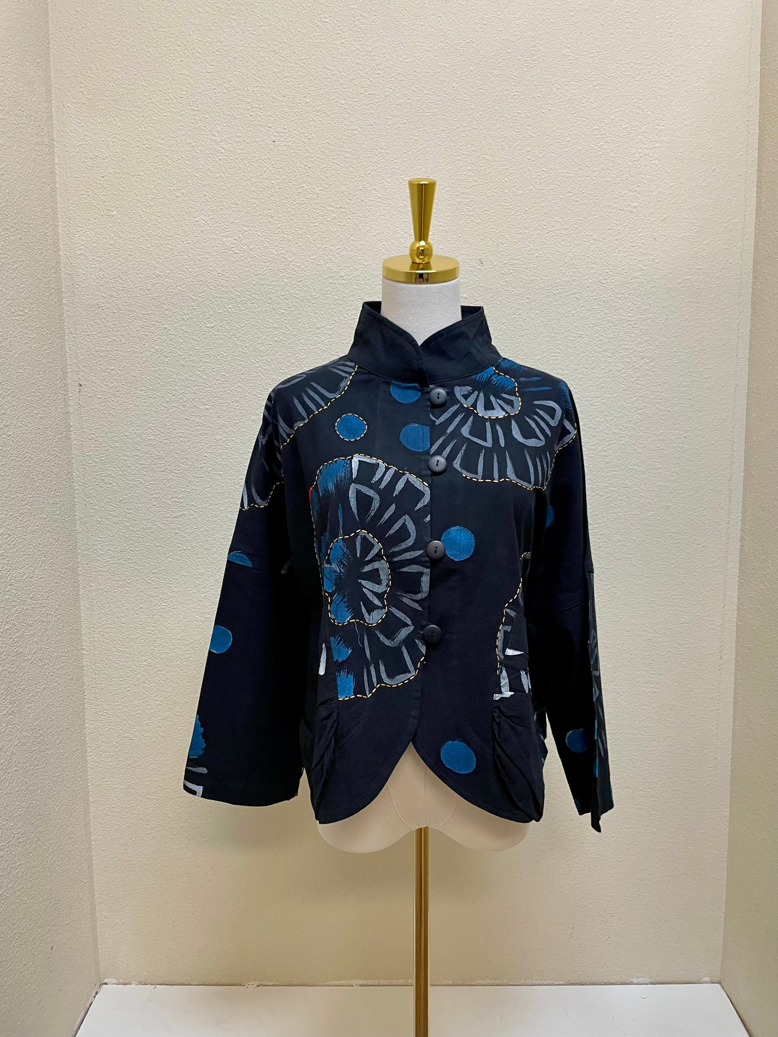 Yaza Pocket Pouch Jacket - BIG FLOWER - BJ-17026