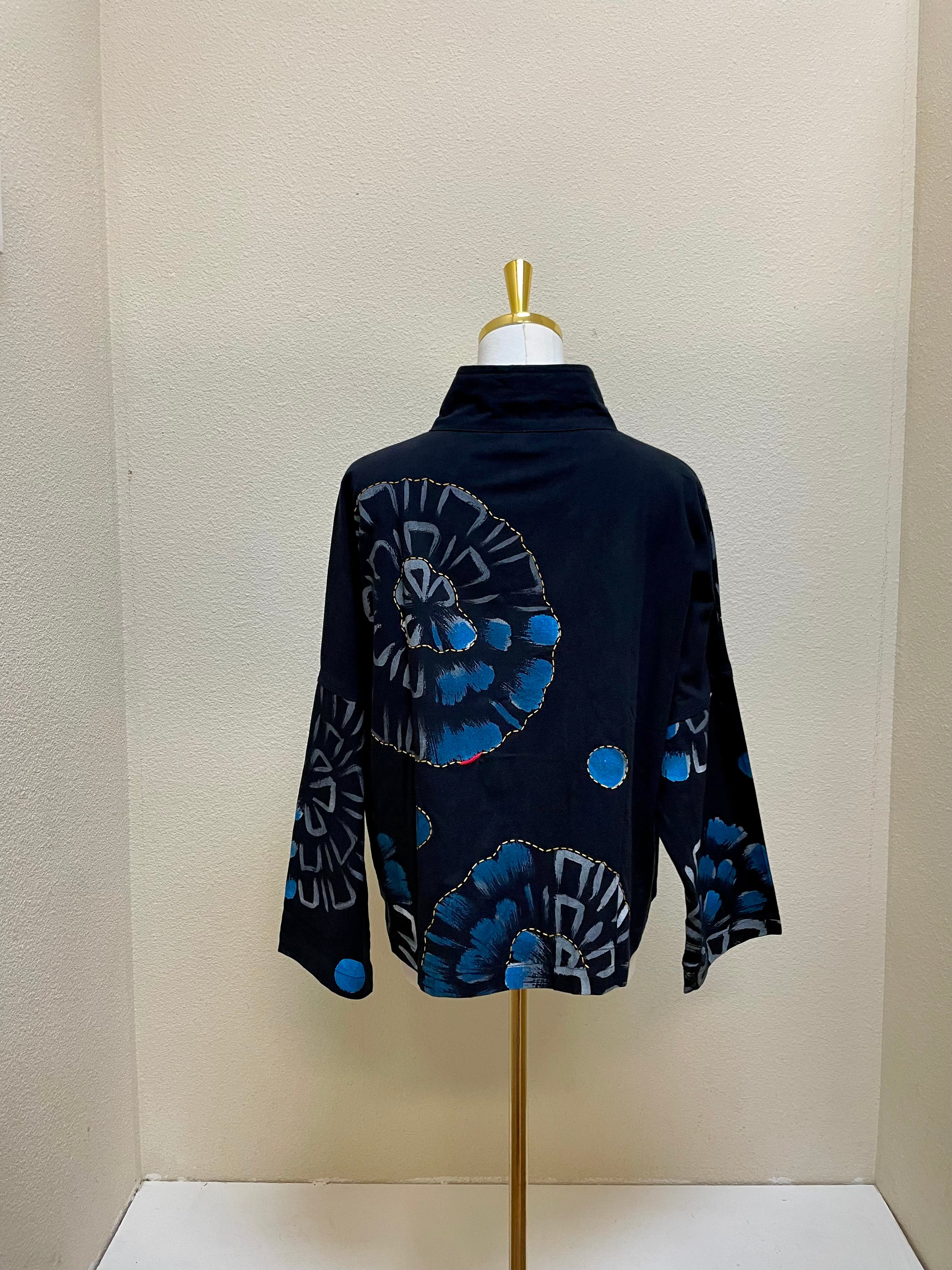 Yaza Pocket Pouch Jacket - BIG FLOWER - BJ-17026