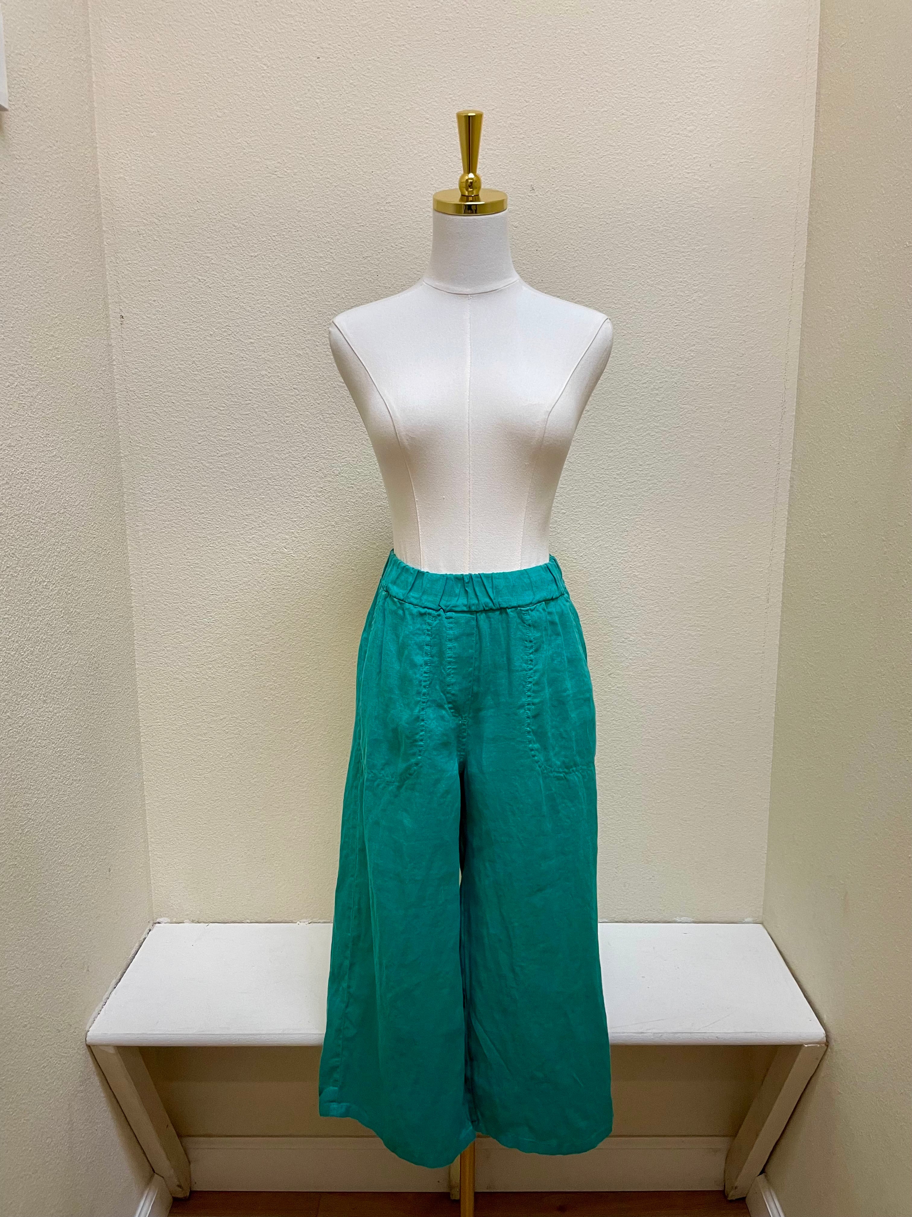 CUT LOOSE Hanky Linen Easy Crop Pant - 4202349