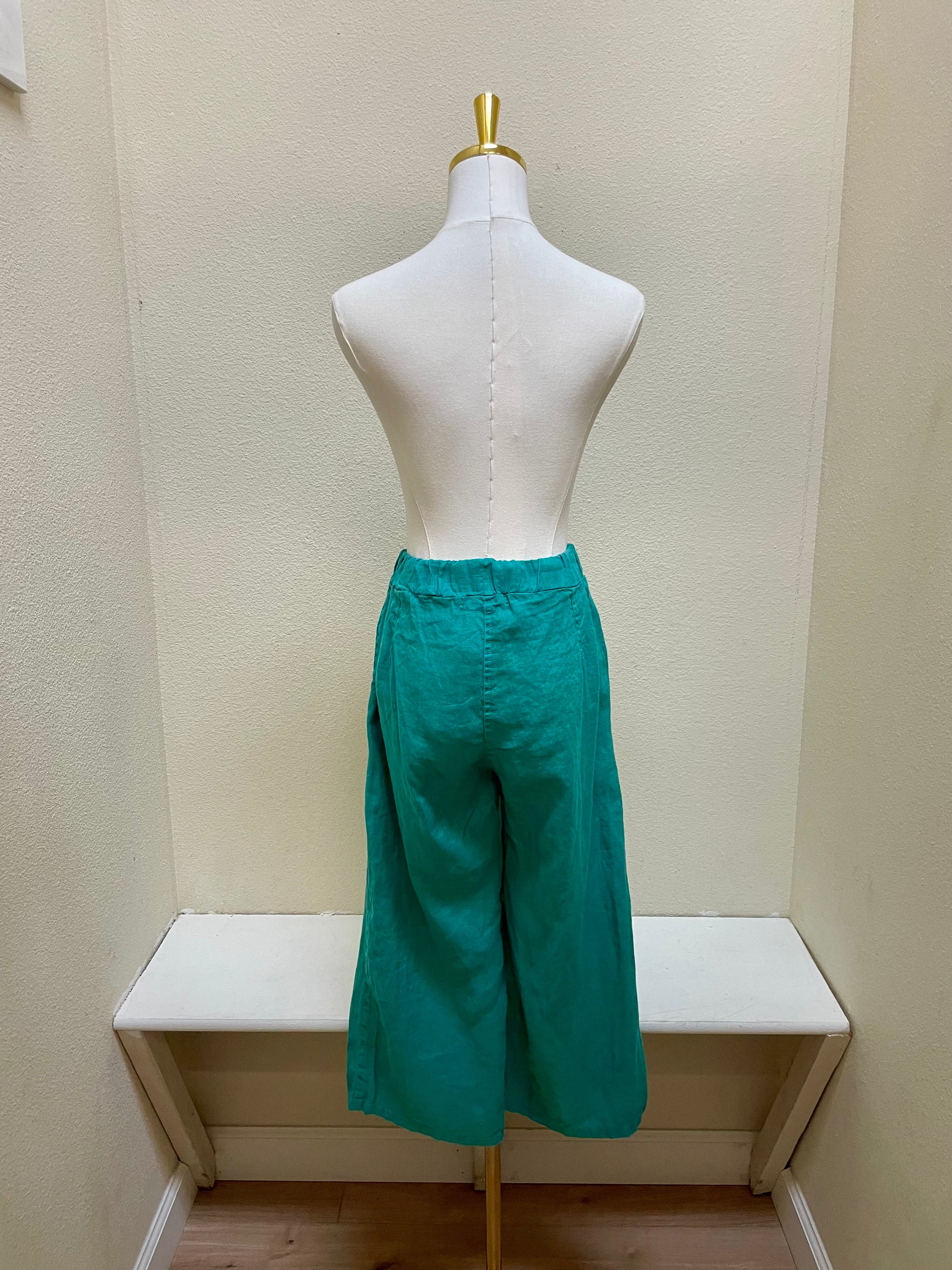 CUT LOOSE Hanky Linen Easy Crop Pant - 4202349