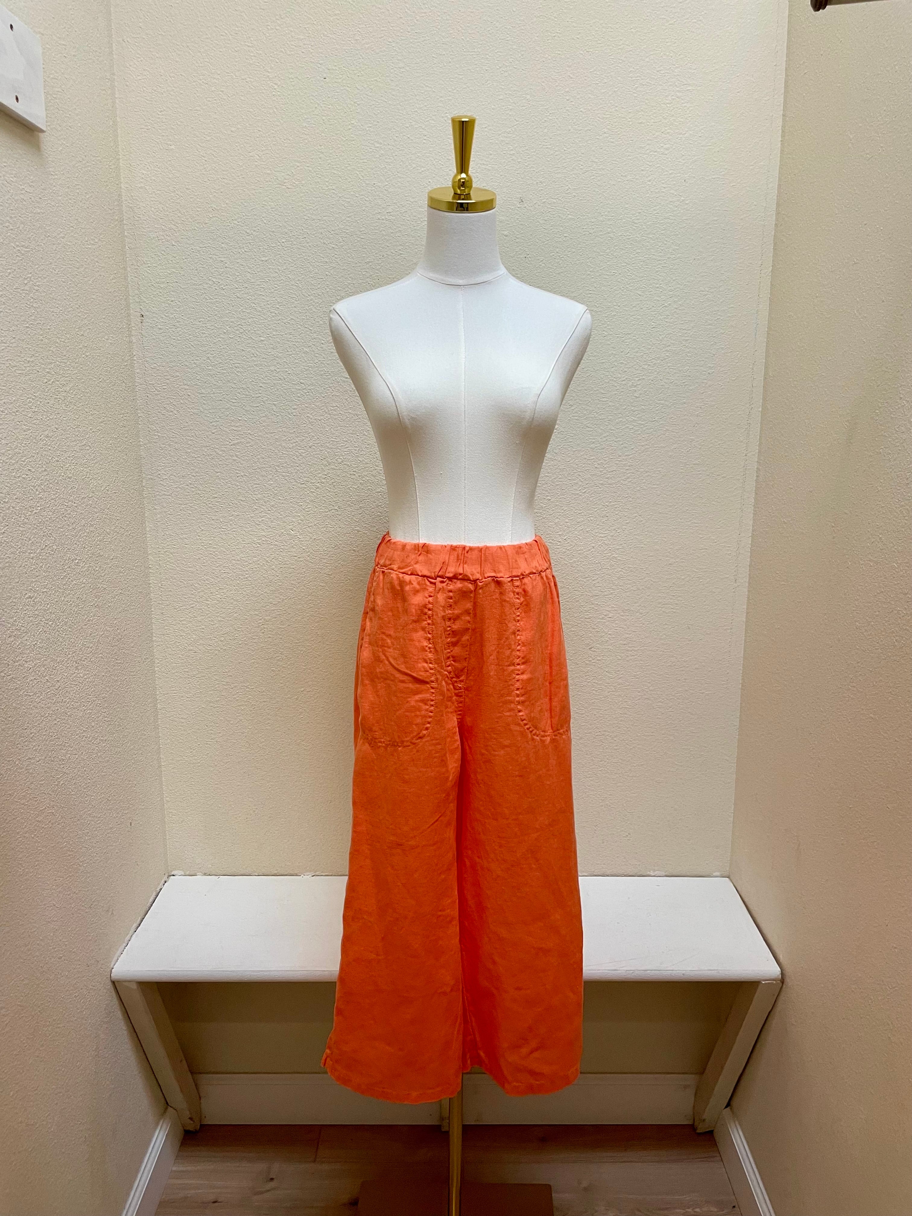 CUT LOOSE Hanky Linen Easy Crop Pant - 4202349