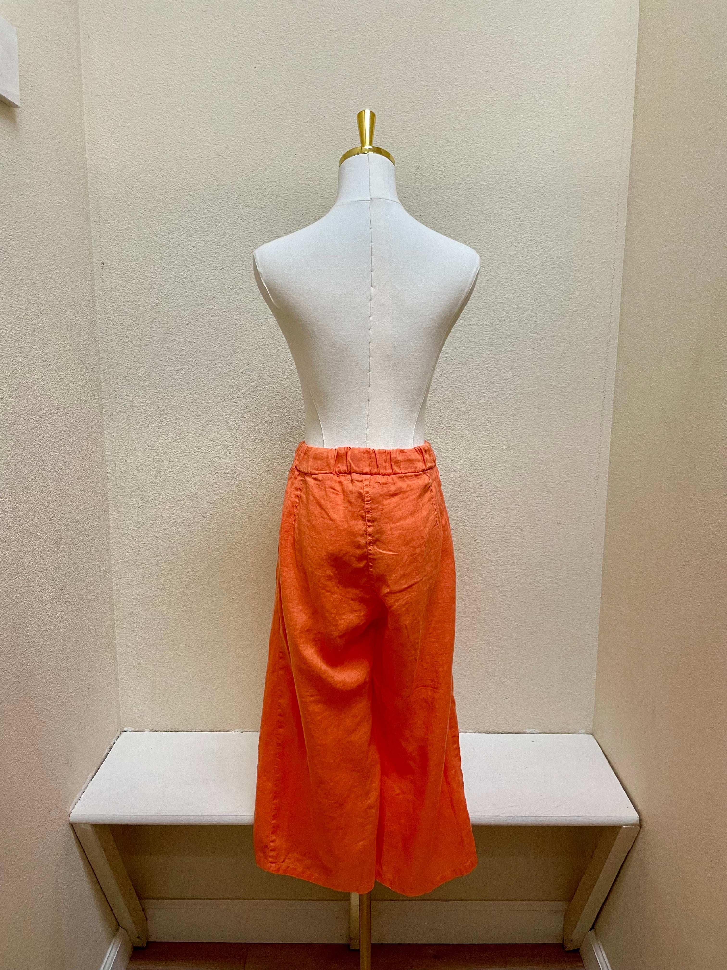 CUT LOOSE Hanky Linen Easy Crop Pant - 4202349