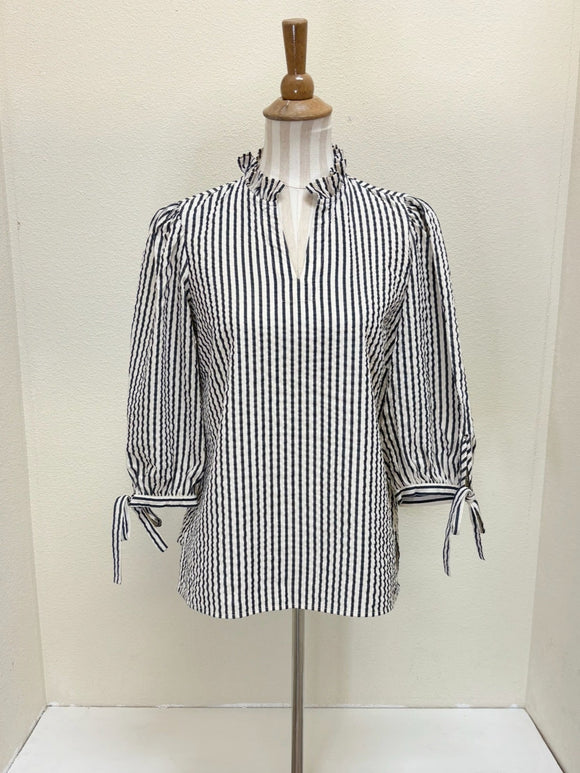 Ali Miles Woven Yarndye Stripe Pop-Over - A35709TM - 950- STRIPE