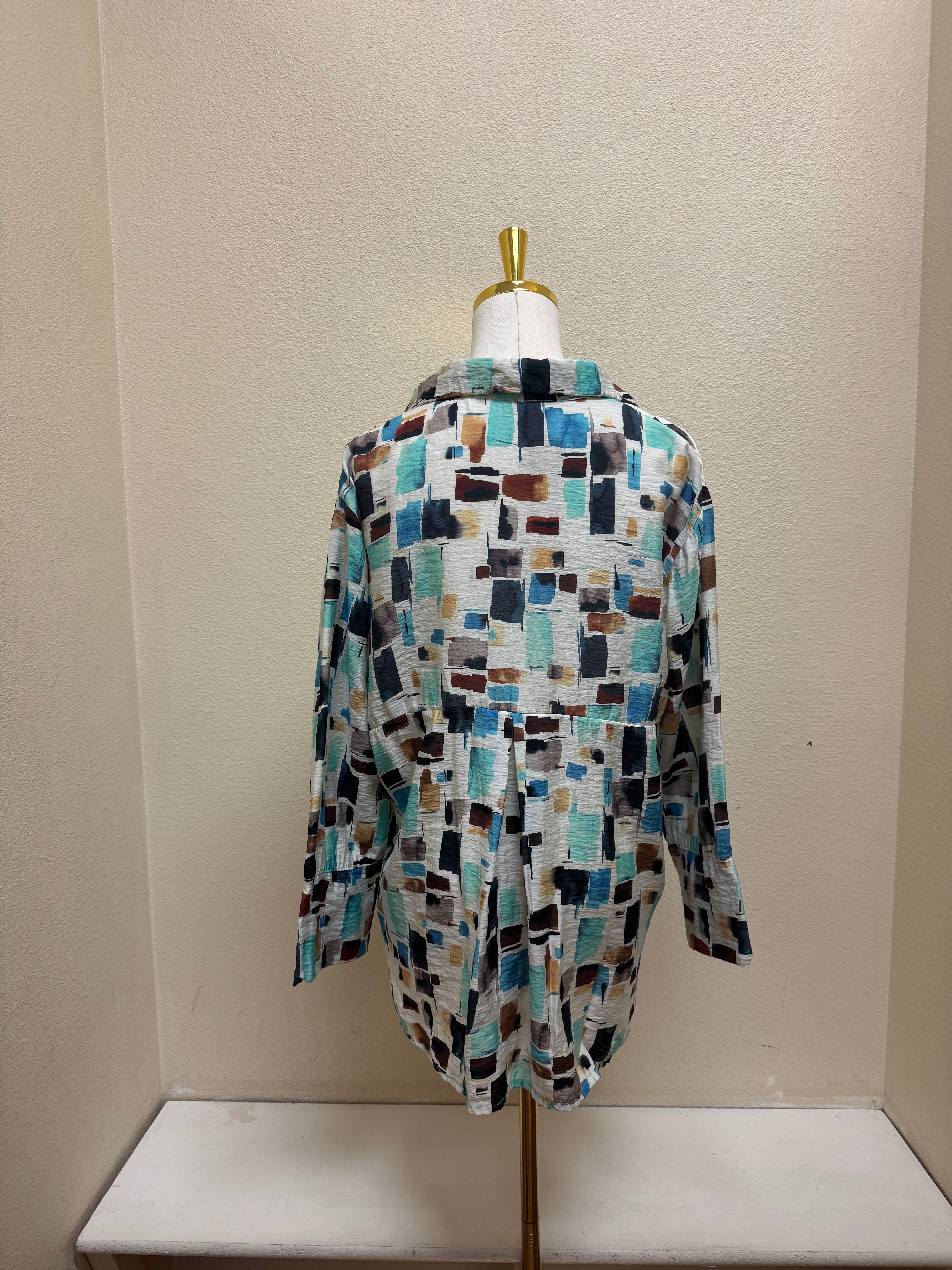 CUT LOOSE Sea Glass Crop Easy Shirt - 6236986