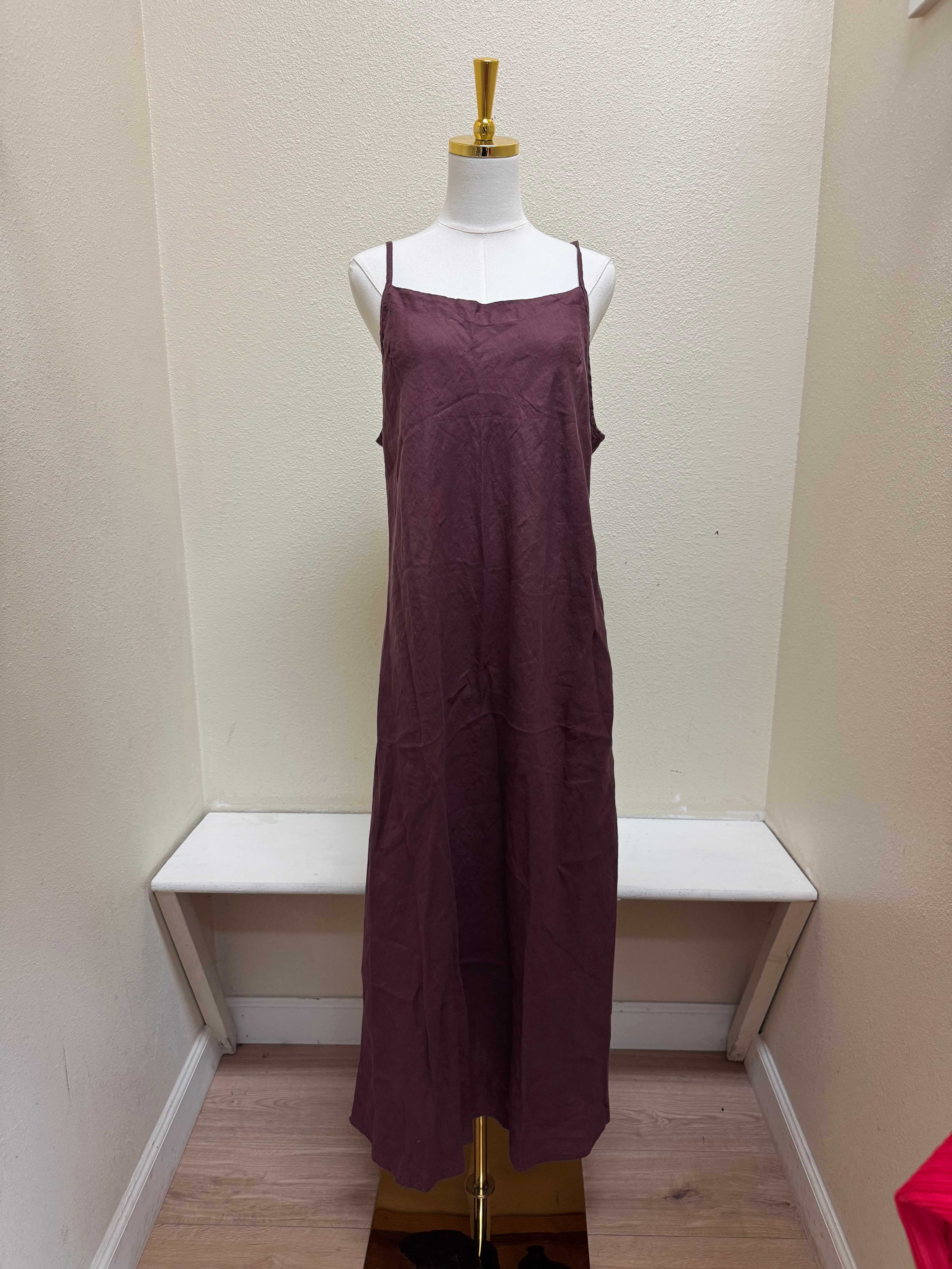 CUT LOOSE Hanky Linen Bias Cami Dress - 4200779 - CINNABARK