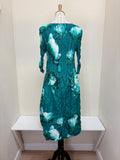 Alquema 3/4 Sleeve Smash Pocket  Dress - GREEN BLOOMS