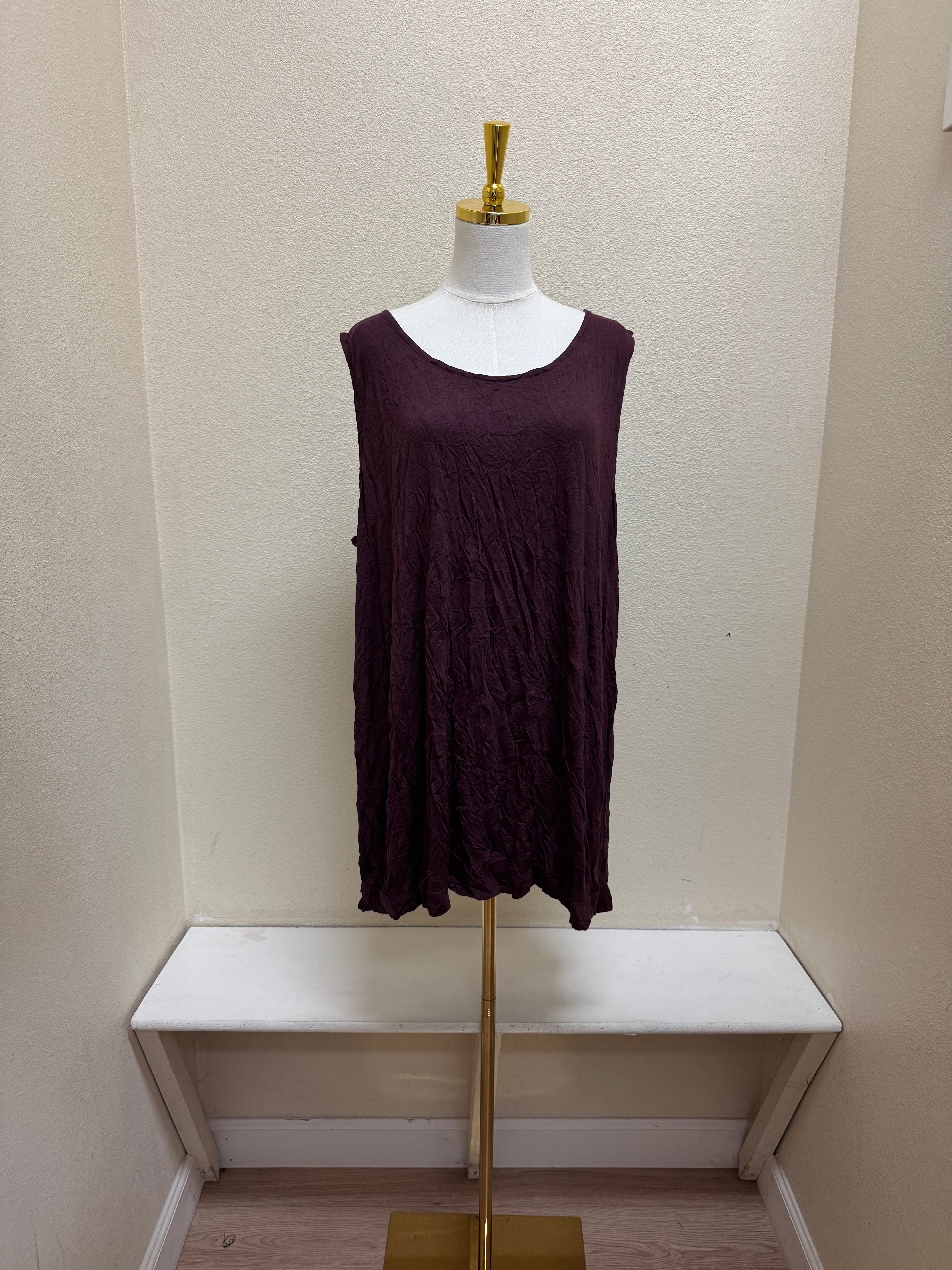 Chalet Recycled Crinkle Jersey Liz Round Neck Tank Top - C61198