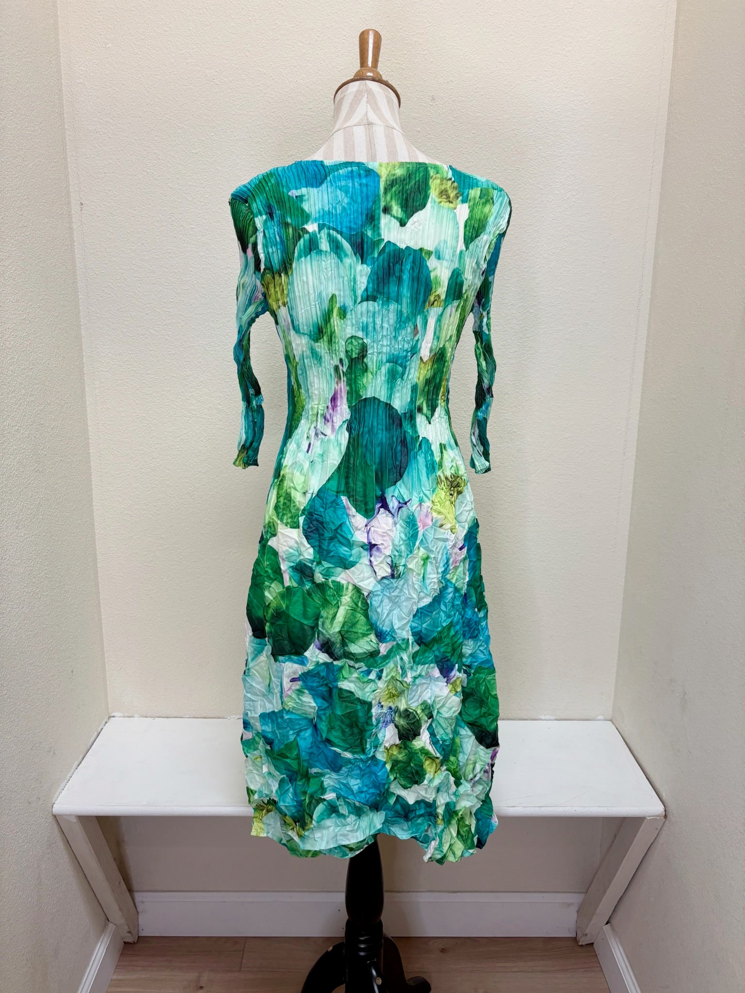 Alquema 3/4 Sleeve Smash Pocket  Dress - GARDEN SWEET PEA