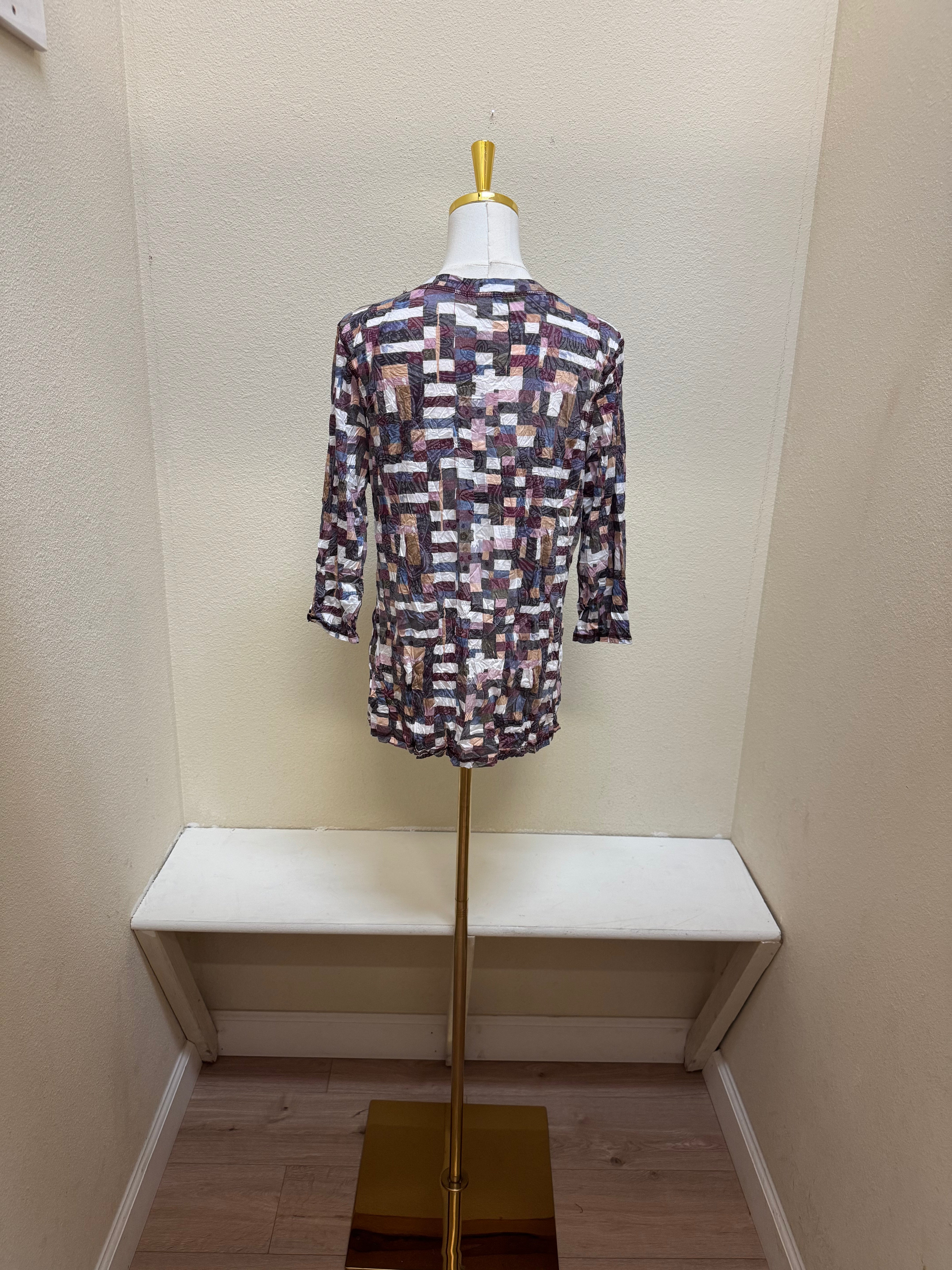 Shana Crinkle One Pocket Top - 26615 - GEO