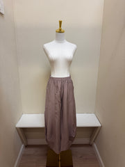 Shana Solid Khaki Lantern Pants - 25512 - KHAKI