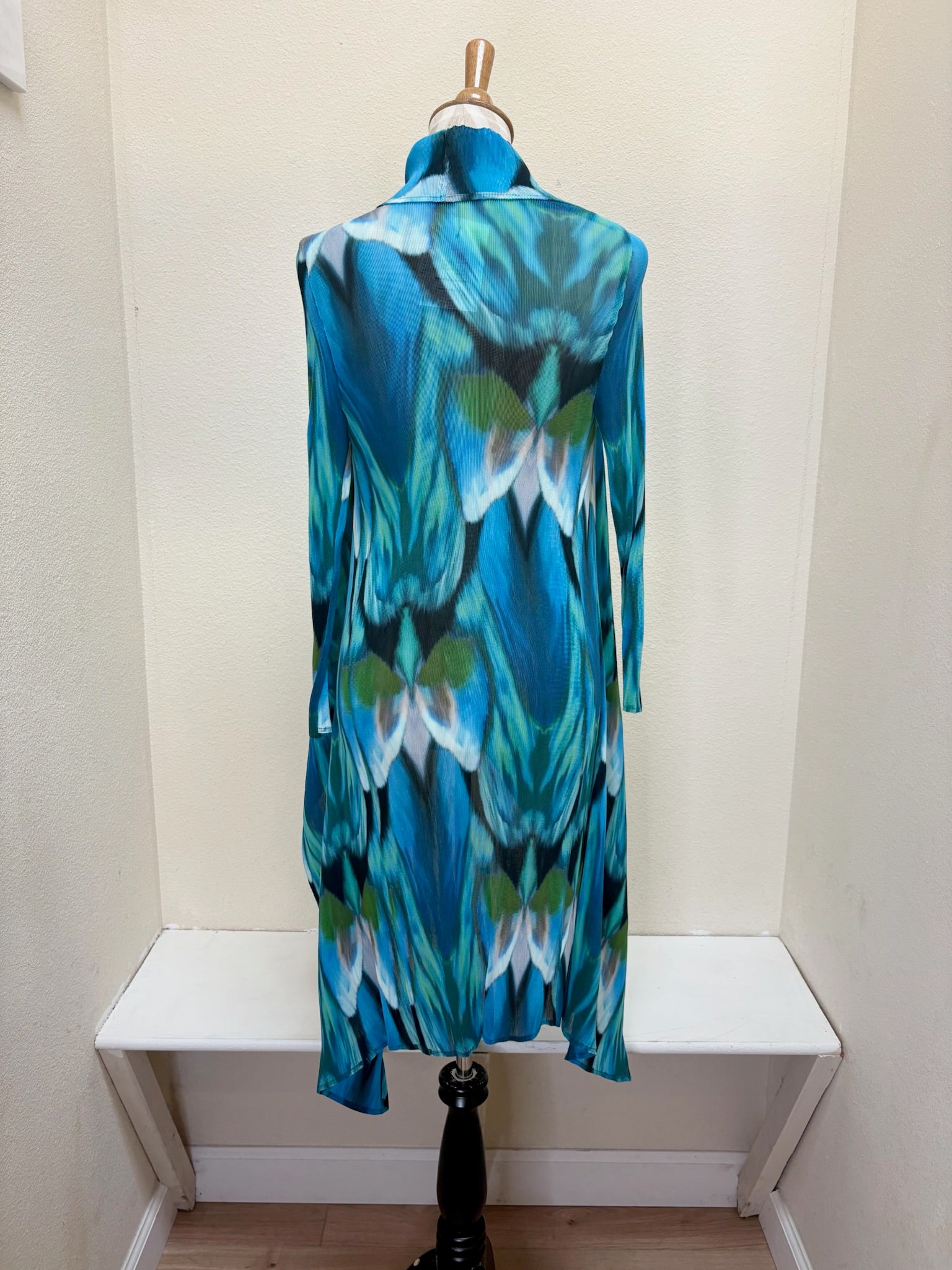 Alquema Long Collare Coat - AQUA BOWS