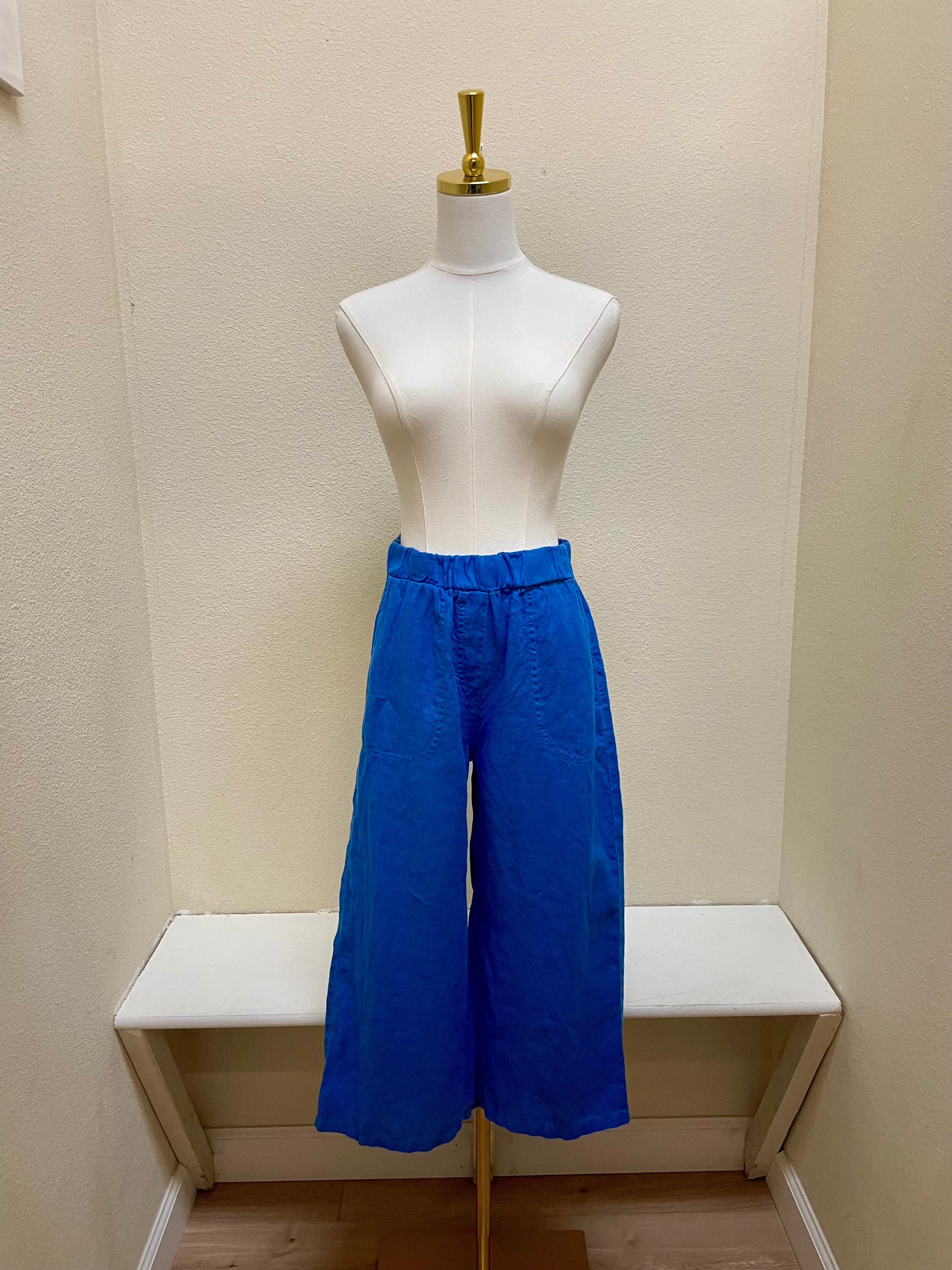 CUT LOOSE Hanky Linen Easy Crop Pant - 4202349
