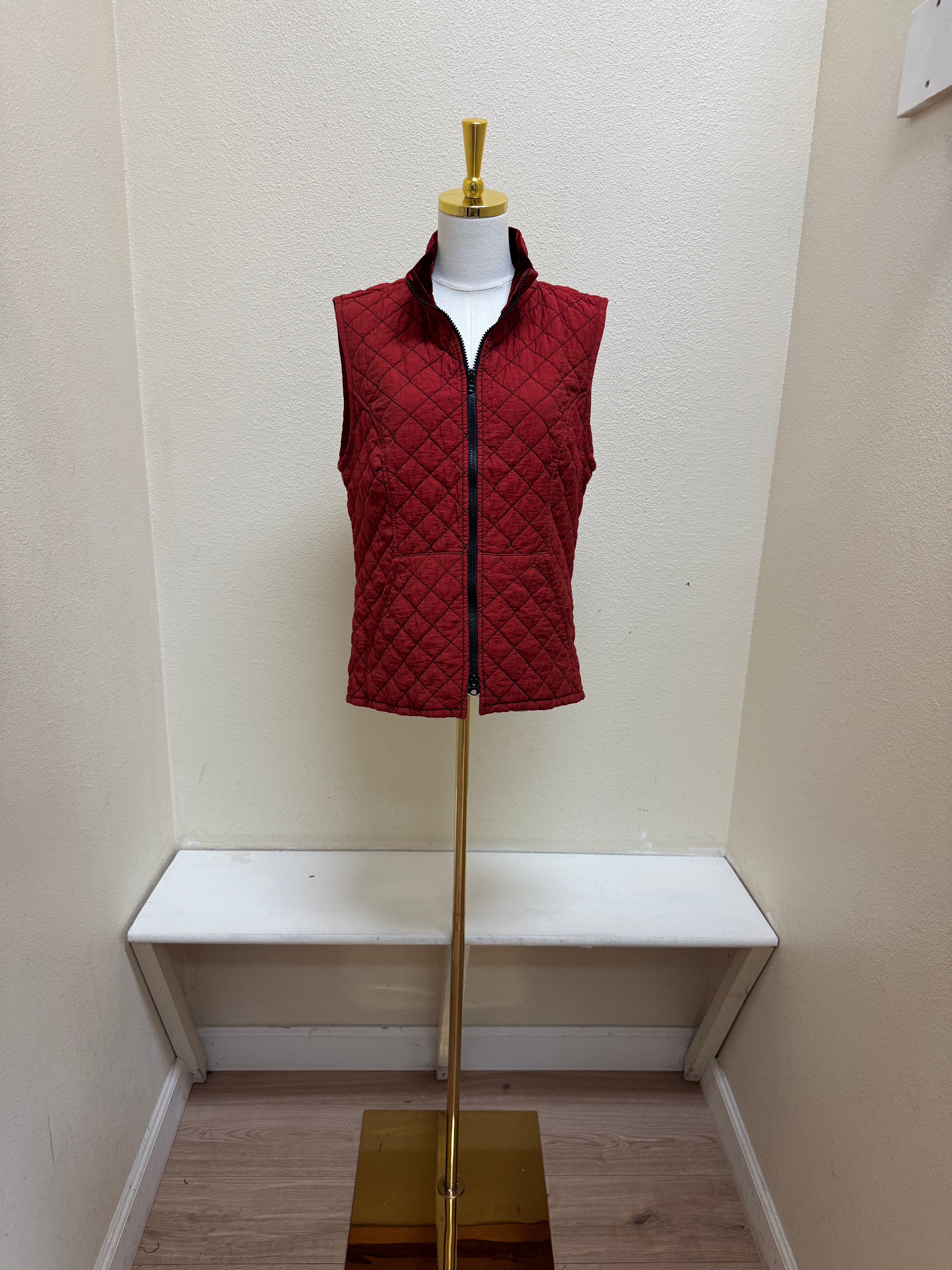 CUT LOOSE Quilted Parachute Zip Front Quilted Vest - 6595655