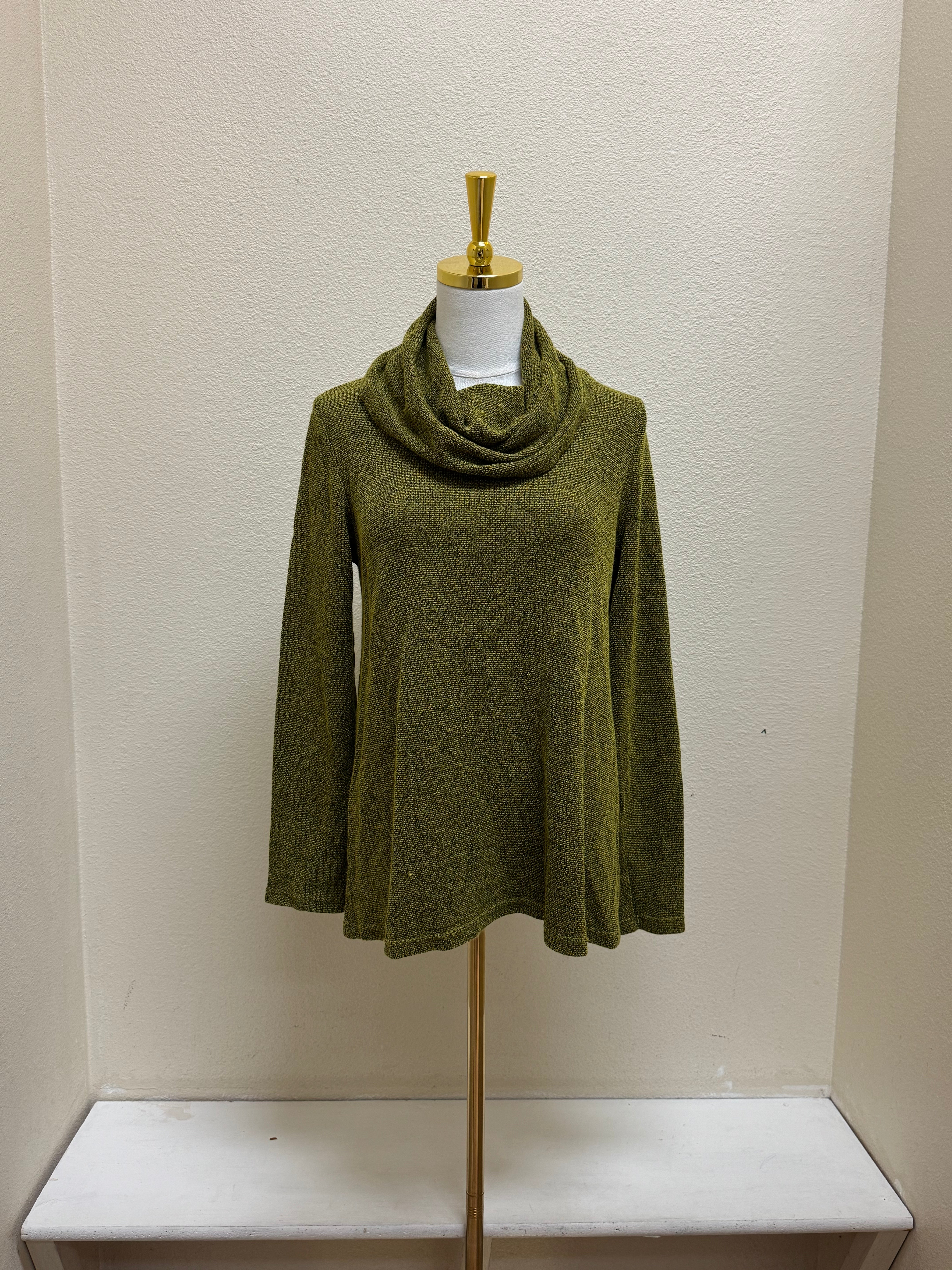 CUT LOOSE Marled Sweater Knit Cowl Neck Pullover - 6707428