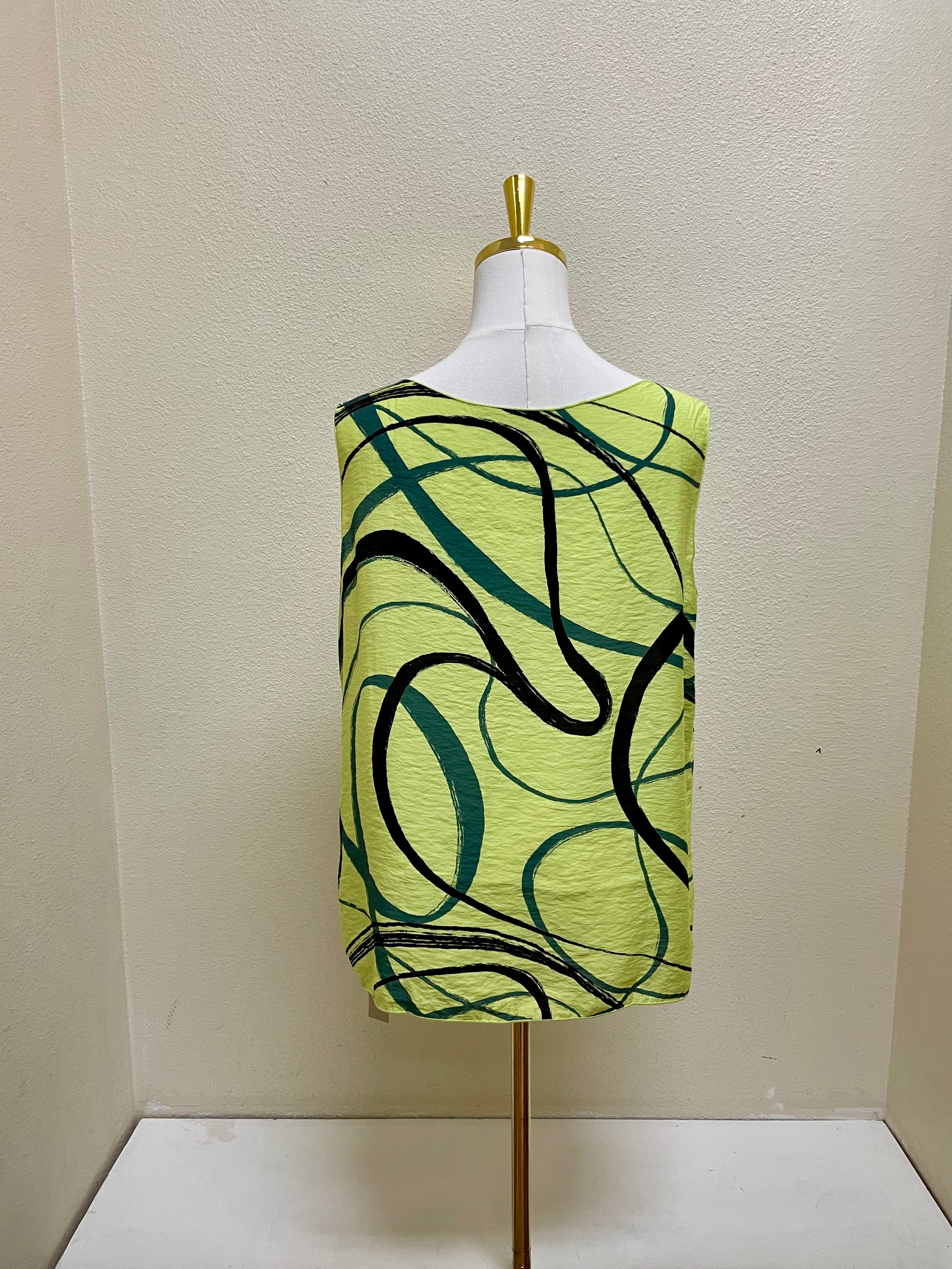 CUT LOOSE Black/Blue Swirl Layering Tank - 6525607 - EUPHORBIA