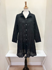 Fenini Long Shirt Jacket - C46732 - BLACK