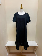Fenini Embroidered Flair Dress - C46855BLK - BLACK