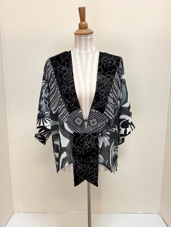 Sterling Style Frog Closure Jacket - 6007J BLACK/WHITE