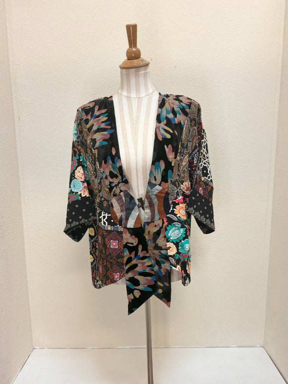 Sterling Style Frog Closure Jacket - 6027J BLACK/MULTI